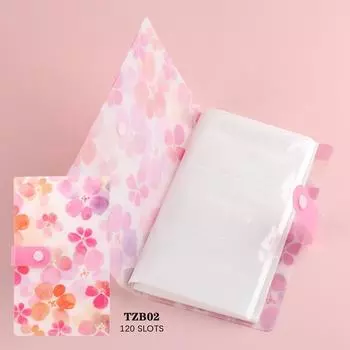 120 слотов, стикер для ногтей, альбом, пустая книга для хранения, сбор воды, наклейки TZB02