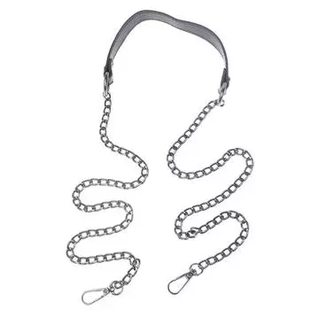 120 см металлическая цепь для сумки сменные ремни из искусственной кожи для сумок своими руками ручки для сумок наплечные ремни аксессуары ручки для сумок чёрный