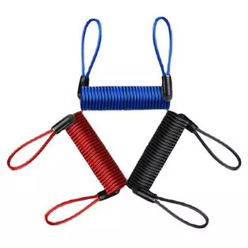 120 см мотоцикл скутер диск замок напоминание трос противоугонная защита дисковый замок трос стальная проволока пружина шлем замок синий