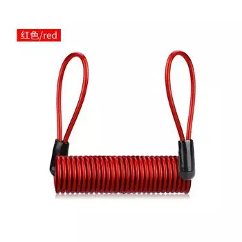 120 см сигнализация дисковый замок безопасности анти вор мотоцикл колесо дисковый тормоз сигнализация замок и сумка и напоминание пружина красный