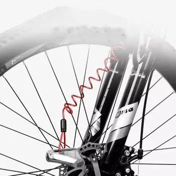 120 см сигнализация дисковый замок безопасности анти вор мотоцикл колесо дисковый тормоз сигнализация замок и сумка и напоминание пружинный кабель красный