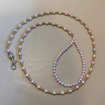 120 см жемчужный поводок для щенка ошейник поводок для прогулок на открытом воздухе стальная проволочная цепь для собак менее 7 кг индивидуальный подарок для питомца