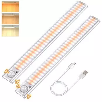 120 светодиодов, датчик движения, энергия, сверхширокий угол обзора 3 м, 3 уровня цвета, плавная регулировка, 120 дней, стена без конструкции, магнитная планка, беспроводной ночник