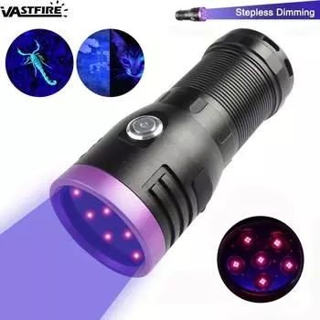 120 Вт 6x365 нм УФ мощный ультрафиолетовый фонарик USB перезаряжаемый черный фонарь отверждающий денежную руду флуоресцентный детектор скорпион