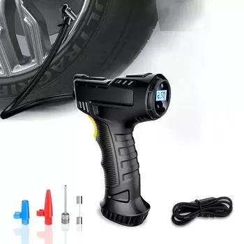 120 Вт автомобильный воздушный насос надувной насос беспроводной перезаряжаемый воздушный компрессор ЖК-цифровой проводной/беспроводной автомобильный шиномонтажный станок оборудование