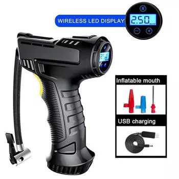 120 Вт перезаряжаемый воздушный компрессор, беспроводной надувной насос, портативный воздушный насос, автомобильный накачиватель шин, цифровой для автомобильных велосипедных шариков