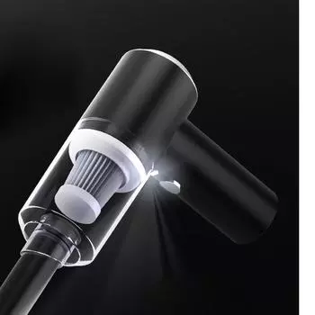 120 Вт Ручной пылесос Влажная и сухая уборка Двойное использование 6000 Па Сильное всасывание Беспроводной для автомобиля дома Белый