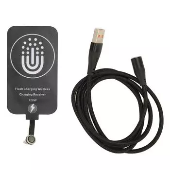 120 Вт Тип C Магнитный приемник двойного назначения для беспроводной зарядки 10 Вт Тонкий приемник для беспроводной зарядки