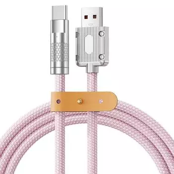 120 Вт USB A кабель для быстрой зарядки для Samsung Galaxy S24 S23 Ultra Xiaomi 14 Redmi Note 13 12 11 Pro Type C плетеный провод кабель для передачи данных 1m