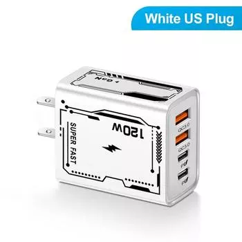 120 Вт USB C зарядное устройство быстрая зарядка Type C PD телефон зарядное устройство адаптер для iPhone Samsung Xiaomi EU/US Plug быстрое зарядное устройство QC3.0 US White