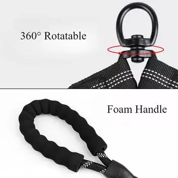 120cm Double Headed Elastic Traction Rope Pet Leashes Rope Shock Absorbing Nylon Lead Reflective for Double Two Small Large Dogs синий
