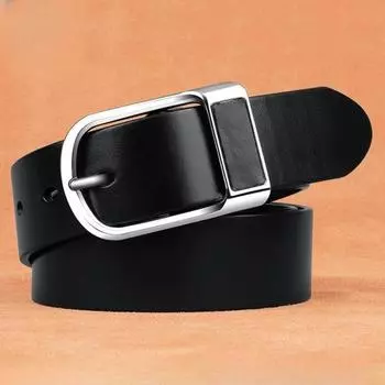 120CM Men s Belt Retro Metal Buckle Belt Luxury Leather Belt Men Jeans кофейный