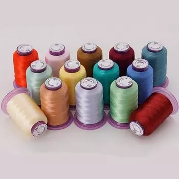 120D/2 550 ярдов полиэстеровая многоцветная маленькая катушка вышивальная нить 1 шт. для многих видов вышивальных машин