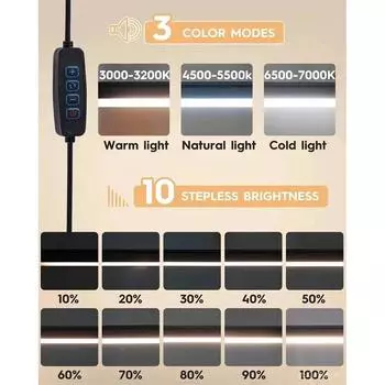 120LED Напольная лампа для гостиной, регулируемая на гусиной шее, напольная лампа с регулируемой яркостью, для спальни, офиса, для чтения