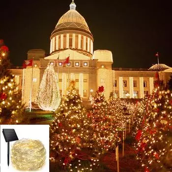 120LED сказочные гирлянды, водонепроницаемая уличная гирлянда, солнечная лампа для садовой вечеринки, свадебного украшения