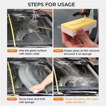 120ml Car Glass Oil Film Cleaning Paste Cleaner Car Wash Liquid Glass Coating Agent Bathroom Glass Watermark Removal Cleaner