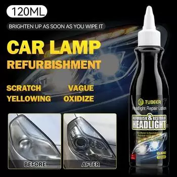 120ml Car Headlight Light Restorative Liquid Removing Oxidation Dirt Headlight Repair Cleaning Paste Polish Restoration Liquid