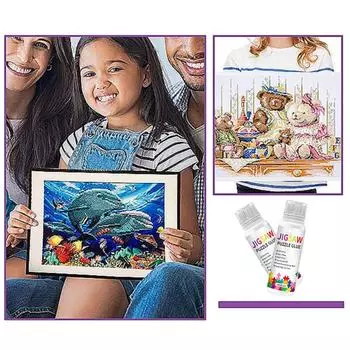 120ml Diamond Painting Sealer Fast-Drying with Sponge Head 5D Diamond Painting Glue Permanent Hold Conserver Glue for DIY Craft