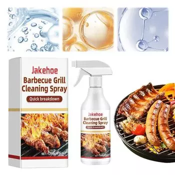 120ml Grill Cleaner Spray Multipurpose Grate Cleaner Spray Cleans Burnt Food Grills Dirt Oil Cleaning Spray for Outdoor Barbecue 120ml