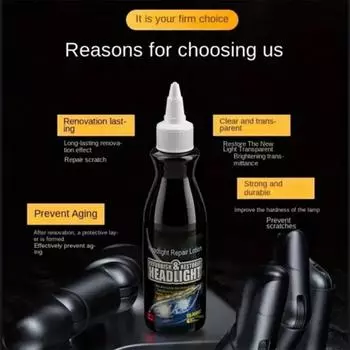 120ml Headlight Restoration Kit Auto Headlight Lens Restorer For Vehicle Lights Repair Yellowing Haze Oxidation Scratches CHINA