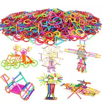 120Pcs Baby Собранные строительные блоки DIY Smart Stick 120pcs разноцветный