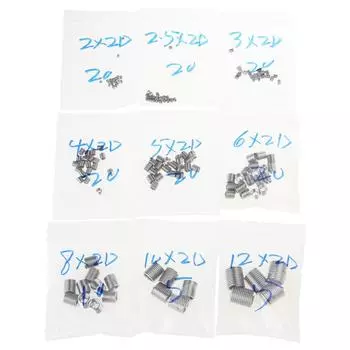 120Pcs Steel Thread Repair set 2mm to 12mm Inserts Threaded Insert Assortment for Automotive & Electronic Applications