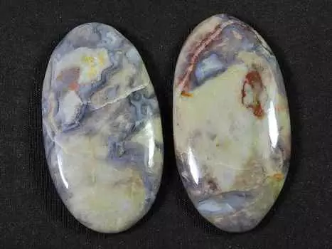 121Cts. Натуральный кофейный яшма 2 шт овальный кабошон россыпью драгоценный камень 46-46MM RQ-1432