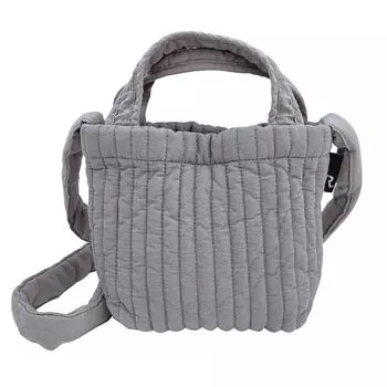 1229 Стеганая мини-сумка через плечо SC Babylou Flat Ible [Rootote] (Пепельно-серый)