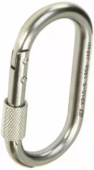 123 Кий из нержавеющей стали с двумя карабинами KR10S, серебристый (Один Три) серебряный