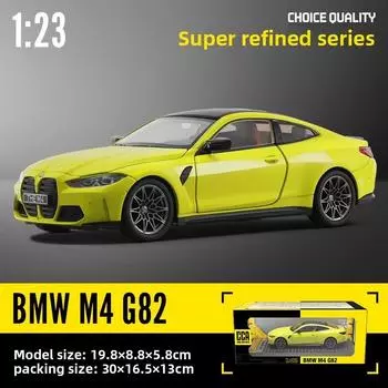 123 Model Car M4 G82 Alloy Diecast Light Sound Children Toy Collectible