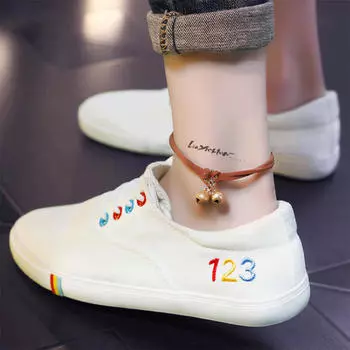123 Стиль Модные Женские Кроссовки На Плоской Подошве С Круглым Носком Разноцветные Швейные Женские Повседневные Туфли На Плоской Подошве Женские Парусиновые Туфли На Шнуровке 5 белый