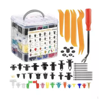 1240 штук Автомобильные прижимные клипсы Легко установить Кабельные стяжки Прямая замена Автокрепеж