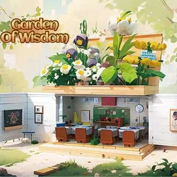 1242 шт., букет цветов, строительные блоки для дома, вилла, классная модель, сборка, кирпичи, игрушки, украшение для рабочего стола, детские праздничные подарки зелёный/жёлтый