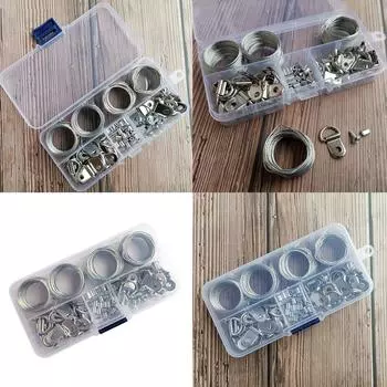 124 шт./комплект прочный стальной трос, комплект прочных кабелей для подвешивания картин, устойчивый к ржавчине комплект проводов, прочный для произведений искусства