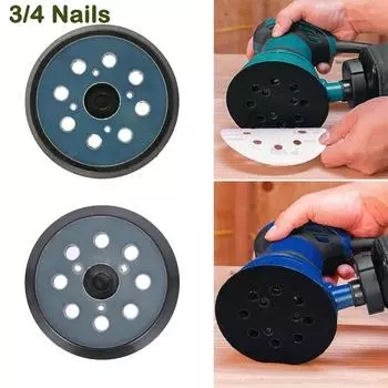 125 мм 5-дюймовая шлифовальная подложка с 8 отверстиями и подложкой под гвозди 3/4, шлифовальная дисковая подложка с липучкой для электрической орбитальной шлифовальной машины, полировка