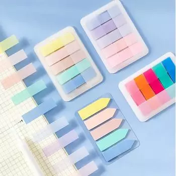125 шт. Прозрачные цветные наклейки для указателей ящиков, липкие заметки и блокноты для записей, дневники, школа