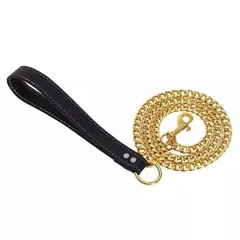 125 см/4 фута прочный металлический поводок для собак NK цепь для больших собак антикоррозийный поводок из нержавеющей стали 316 для собак средних и больших размеров 125cm x 12mm