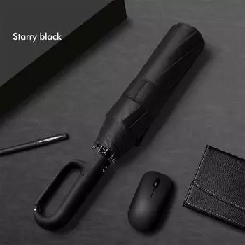 125 см пряжка кольца 10 двойных костей зонт портативный автоматический мужской большой застежка складной солнечный дождливый зонт черный зелёный