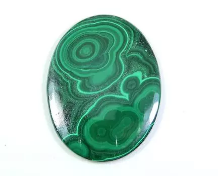 125Cts. БОЛЬШОЙ РАЗМЕР!! НАТУРАЛЬНЫЙ МАЛАХИТ ОВАЛЬНЫЙ КАБОШОН РОССЫПНОЙ КАМЕНЬ 38X53X04MM SK-455