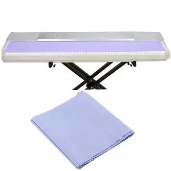 125x15 см/49,2x5,9 дюйма, мягкое супертонкое волокно, фиолетовая защитная ткань для клавиатуры фортепиано, 88 клавиш, уход за чисткой фортепиано