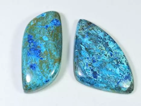 127Cts. Натуральный шаттукит, кабошон, россыпью, 02 шт., 45-48 мм, RQ-1323