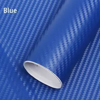 127X30Cm 3D виниловая пленка для обертывания автомобиля из углеродного волокна, наклейка синий