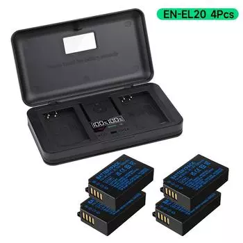 1280 мАч EN-EL20 EN-EL20a Аккумулятор + Многофункциональное зарядное устройство Коробка для хранения аккумуляторов для Nikon Coolpix P1000, 1 j1, 1 J2, 1 J3, 1 S1, 1 V3, Coolpix A