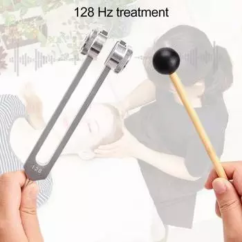 128 Гц камертоны для исцеления чакр камертон с молоточком звуковая терапия музыкальный инструмент для исцеления чакр медицинский серебряный