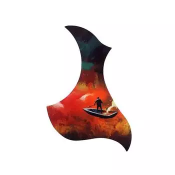 128 мм накладка для народной акустической гитары, самоклеящаяся наклейка для защиты накладки для деталей акустической гитары GQ435