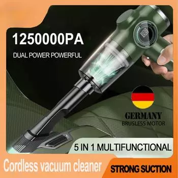 1290000 Па беспроводной автомобильный пылесос 5-в-1 портативный пылесос с высокой силой всасывания ручной мини-прибор для автомобиля