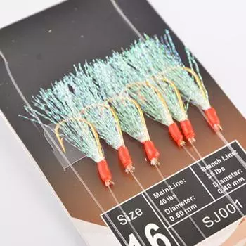 12.10.14.16 # Радужный крючок, 5 шт./упак., приманка с перьями 12#