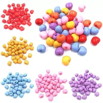 12*10 мм бусины в форме яблока DIY ювелирные аксессуары модные подвески акриловые материалы свободные бусины 20 шт. конфетного цвета для браслета ожерелья аксессуары для изготовления фиолетовый