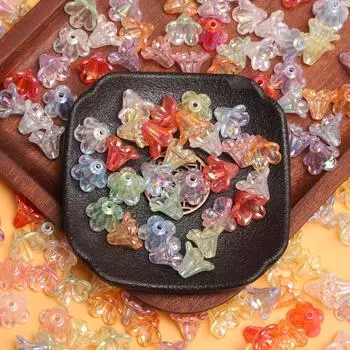 12*11,5 мм, 50 шт., акриловые свободные бусины «Утренняя слава» для изготовления ювелирных изделий, серьги «сделай сам», браслеты, ожерелье, материал ручной работы разноцветный