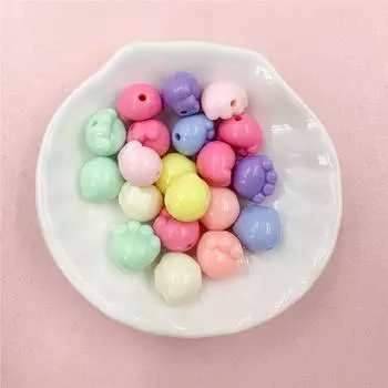 12*11 мм бусины в виде кошачьей лапы, акриловые бусины «сделай сам», модные милые бисерные материалы, ювелирные аксессуары в виде лап животных, 20 шт.